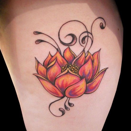 Lotus flower tattoo 7