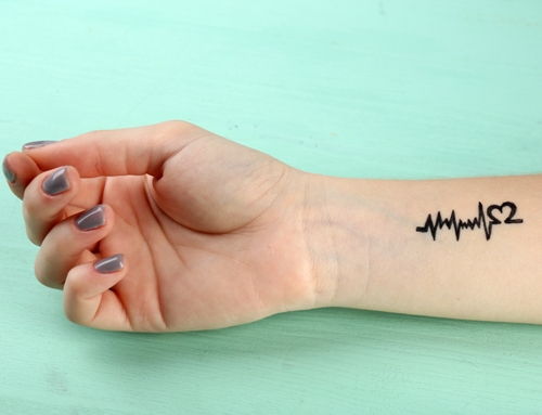 heart beat love tattoo