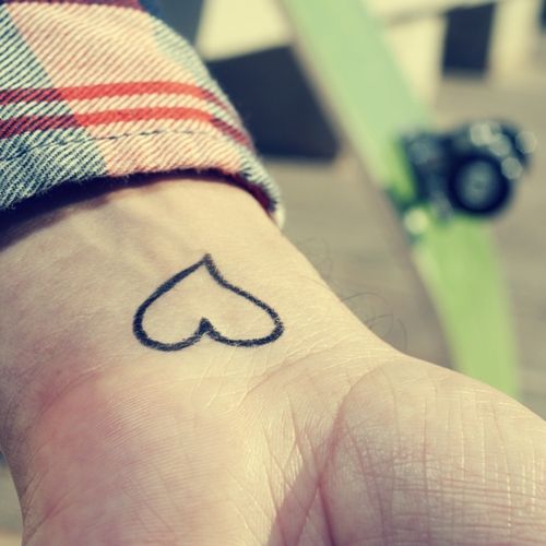 love tattoo for the wrist