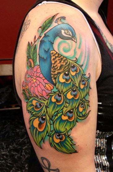 Peacock tattoo designs 2