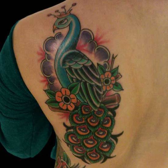 Peacock tattoo designs 6