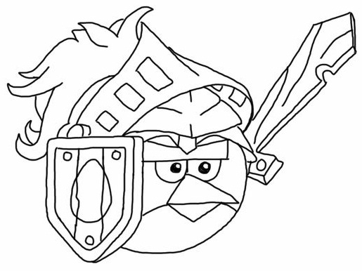 Epic Angry Bird Colouring Page