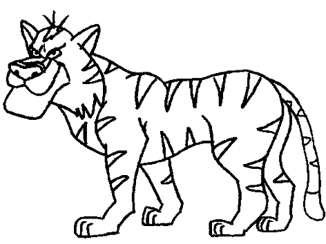 Dzsungel Animal Coloring Page