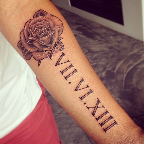 Remarkable Roman Numeral Tattoo Design