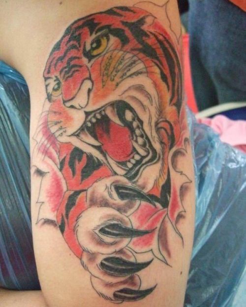 Growling Tiger Tattoo
