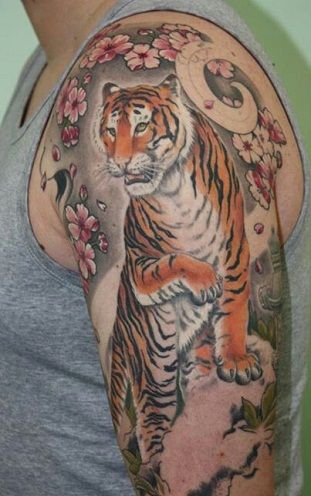 tiger-tattoos-with-flowers12