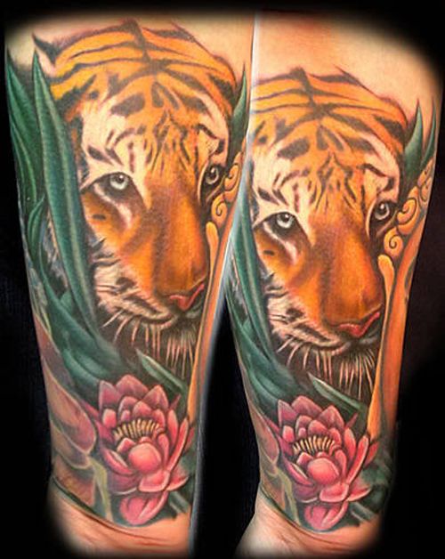 Tiger in the Jungle Tattoo