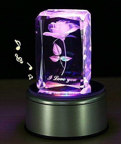 3D Rose Flower LED Gift