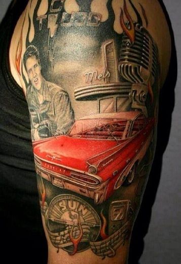 muzikinis-automobilio tatuiruotė
