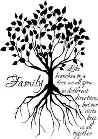 Šeima tree silhouette