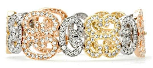 diamond-bracelets-tri-tone-diamond-cuff-bracelet
