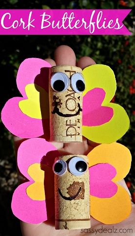 Wine Cork Butterfly Craft