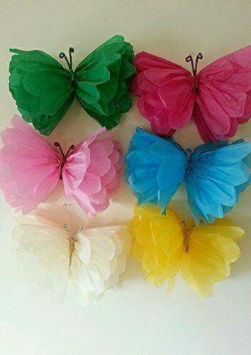 Tissue Butterfly Craft
