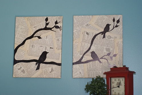 Newspaper Crafts for Wall Hanging