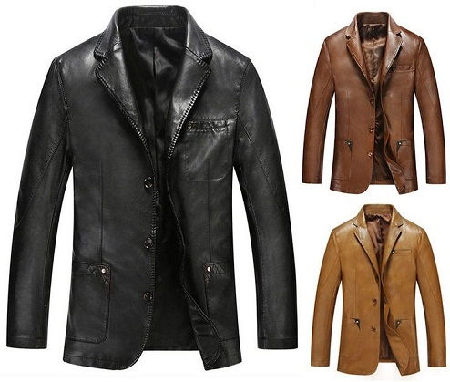 Leather Style Party Wear Blazer
