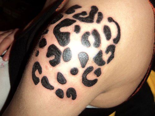 Animal Skin Shoulder Tattoo