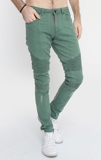 Washed Green Jeans