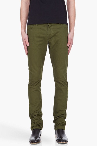 Tapered Green Jeans