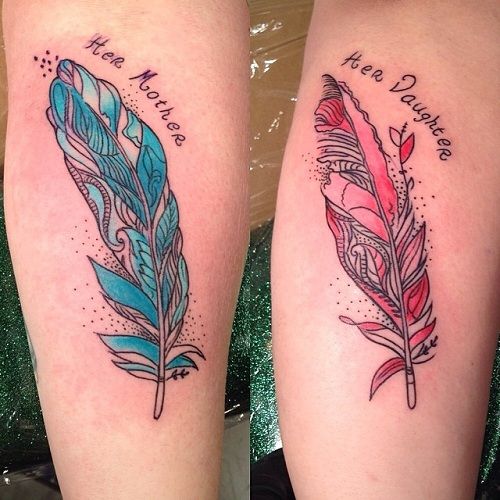 15 Heart Touching Mother Daughter Tattoos - Magnificent Mother Daughter Tattoo Design