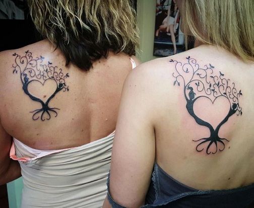 15 Heart Touching Mother Daughter Tattoos - Faith Mother Daughter Tattoo Design