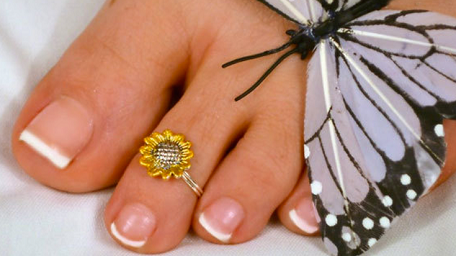 sunflower-toe-ring