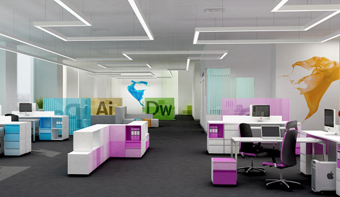 Colourful Office Interiors