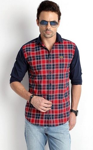 Cotton Multicolored Checkered Shirt