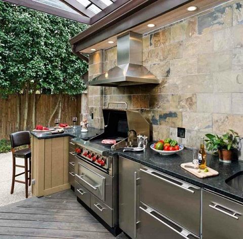 Courtyard Kitchen Cupboard Design