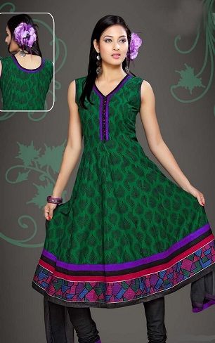 V neck Cotton Salwar Suit Design