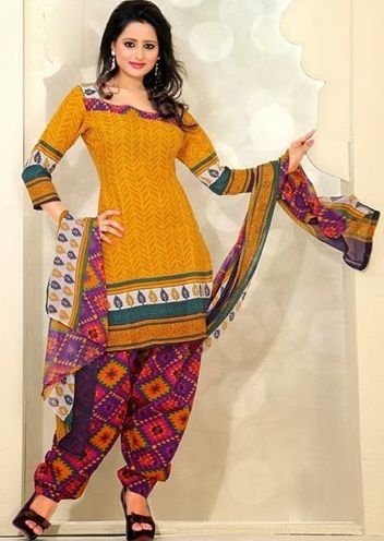 Multi Colour Cotton Salwar Suits