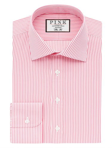 Pink Stripe Men Shirts