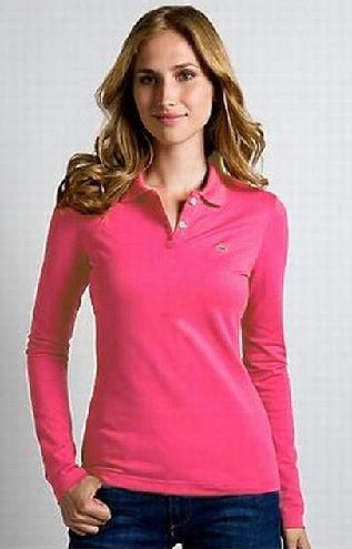 Polo Pink Shirt Top for Womens