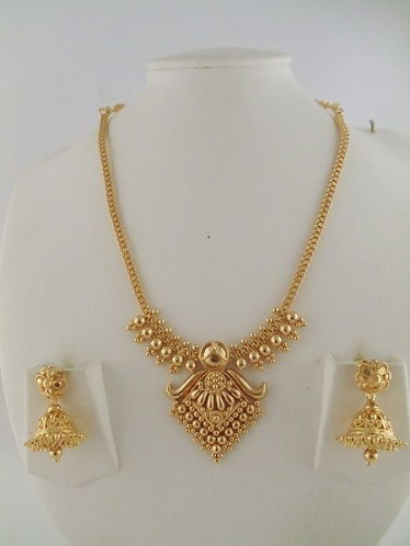 Jhumka Design Necklace in 15 Gms