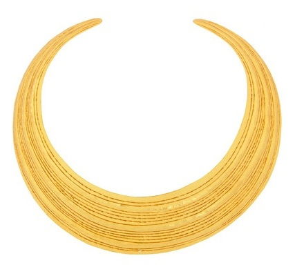 Okrogla gold plated necklace