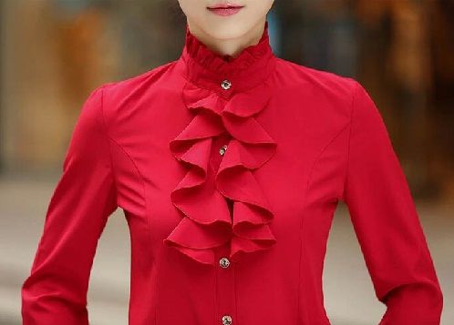Red Shirt with Frills