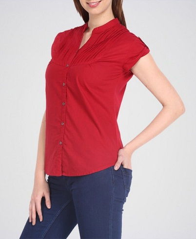 Capac Sleeve Red Shirt