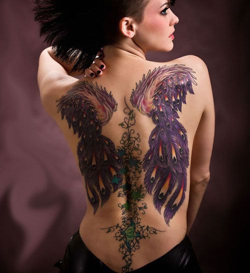 Nazaj Tattoos for Women Abstract Wings