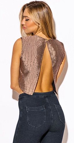 The Brown Backless Top