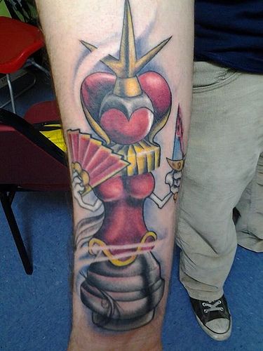 splendid Red Queen Tattoo Design