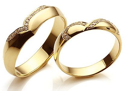 gyönyörű Designer Gold Couple Rings