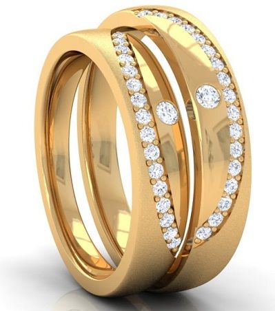 Matching design couples gold rings