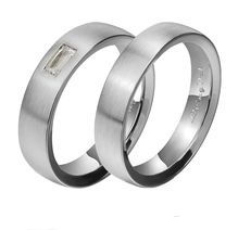 Matte finish- Platinum Couple Ring