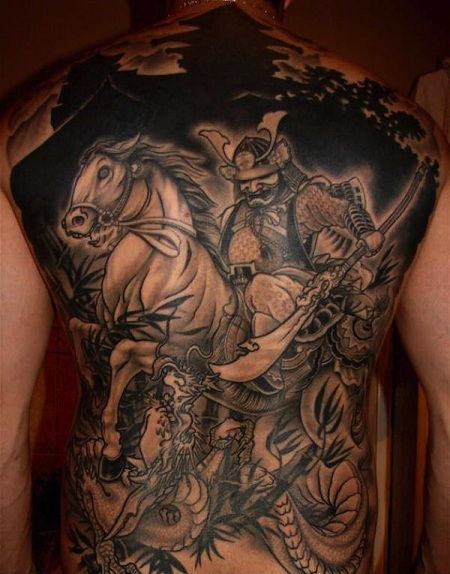 Samuraj on a Horse tattoo