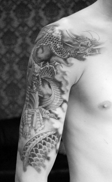 Dragon and Samurai Tattoo