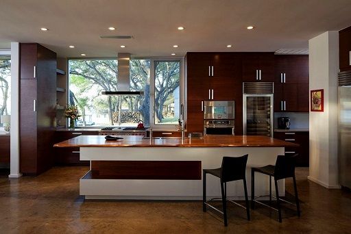 De lemn Designed Open kitchen design