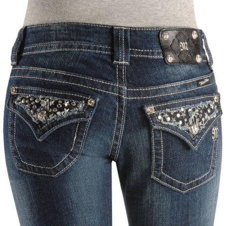 Kő Studded Denim Jeans For Women