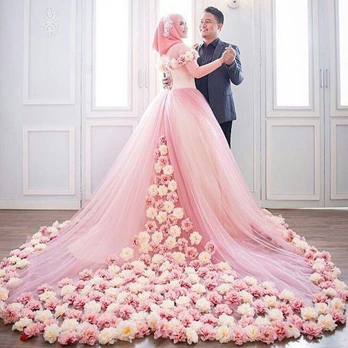Floral Wedding Hijab