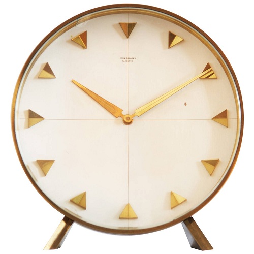 Žalvaris Table Clock