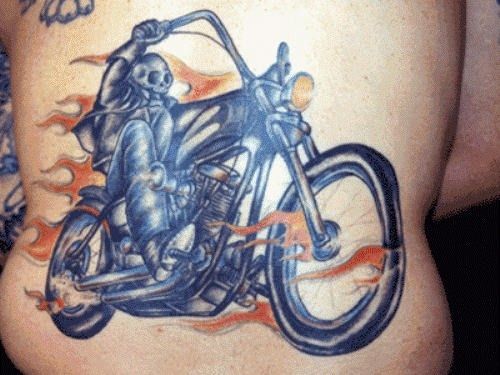 Brez strahu Biker Tattoo Design