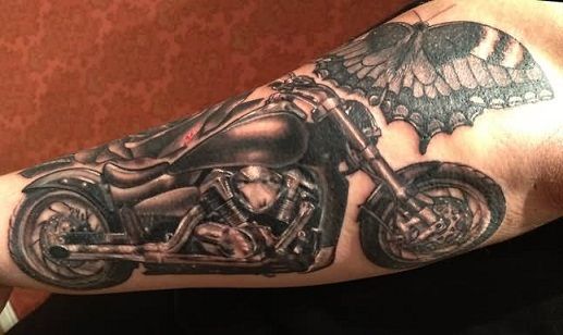 Nuostabus Motorcycle Tattoo Design